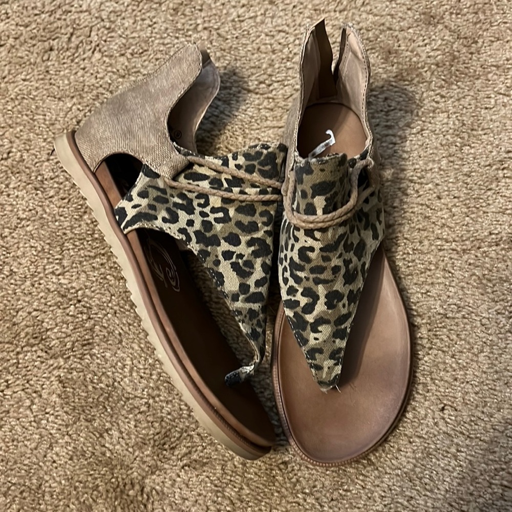 Leopard print sandals